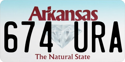 AR license plate 674URA