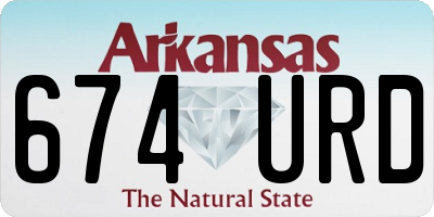 AR license plate 674URD