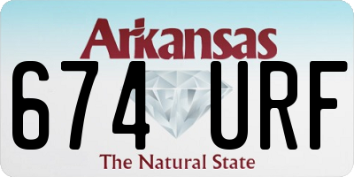 AR license plate 674URF