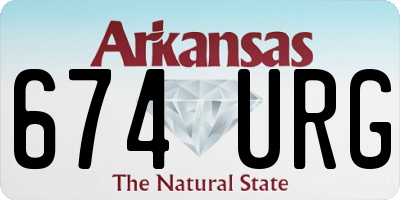 AR license plate 674URG