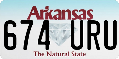 AR license plate 674URU
