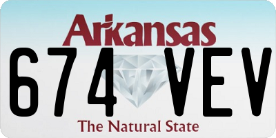 AR license plate 674VEV