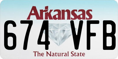 AR license plate 674VFB