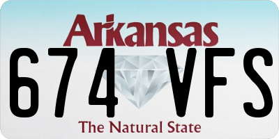 AR license plate 674VFS