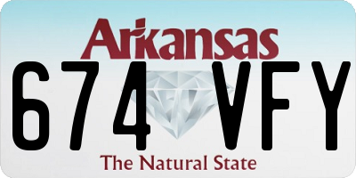 AR license plate 674VFY