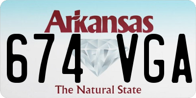 AR license plate 674VGA