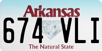 AR license plate 674VLI