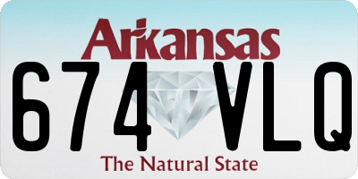 AR license plate 674VLQ