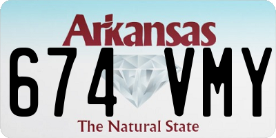 AR license plate 674VMY