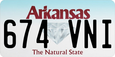 AR license plate 674VNI