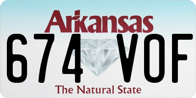 AR license plate 674VOF