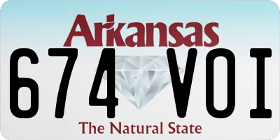 AR license plate 674VOI