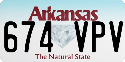 AR license plate 674VPV