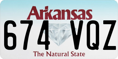 AR license plate 674VQZ