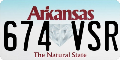AR license plate 674VSR