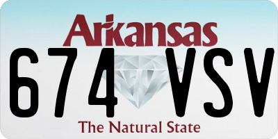 AR license plate 674VSV
