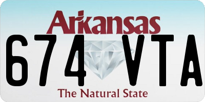 AR license plate 674VTA