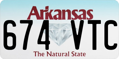 AR license plate 674VTC