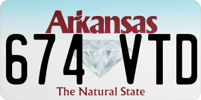 AR license plate 674VTD