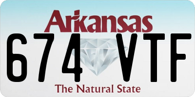 AR license plate 674VTF