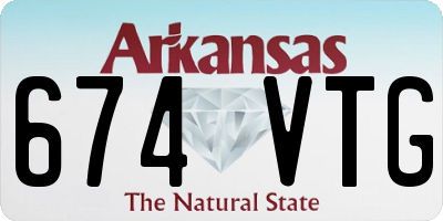 AR license plate 674VTG