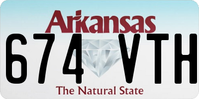 AR license plate 674VTH