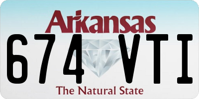 AR license plate 674VTI