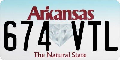 AR license plate 674VTL