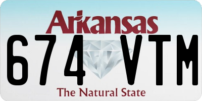 AR license plate 674VTM