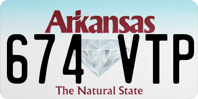 AR license plate 674VTP