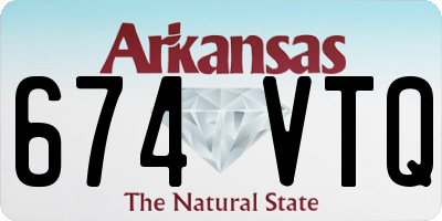 AR license plate 674VTQ