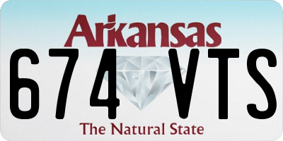 AR license plate 674VTS