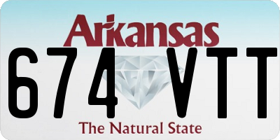 AR license plate 674VTT
