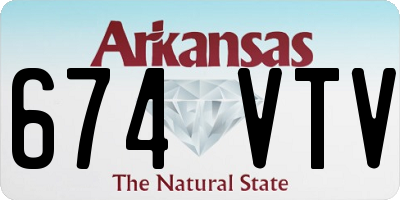 AR license plate 674VTV