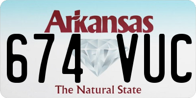 AR license plate 674VUC