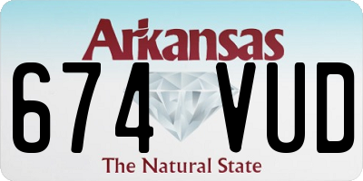 AR license plate 674VUD
