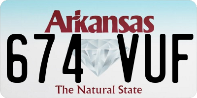 AR license plate 674VUF
