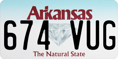 AR license plate 674VUG