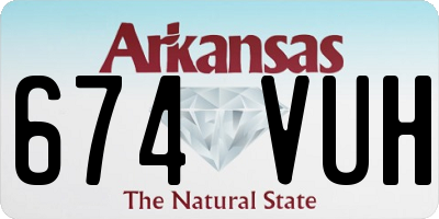AR license plate 674VUH