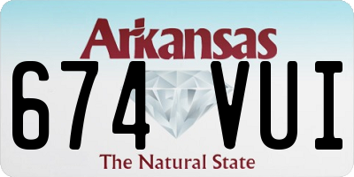 AR license plate 674VUI
