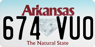 AR license plate 674VUO