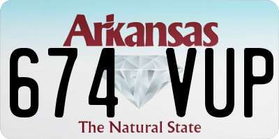 AR license plate 674VUP