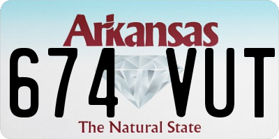 AR license plate 674VUT