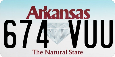 AR license plate 674VUU