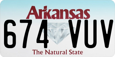 AR license plate 674VUV