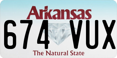 AR license plate 674VUX