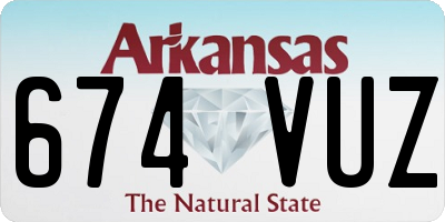 AR license plate 674VUZ