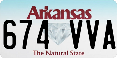 AR license plate 674VVA