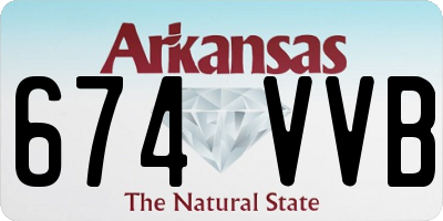 AR license plate 674VVB