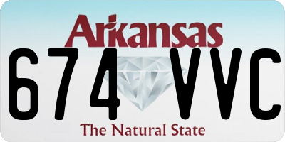 AR license plate 674VVC